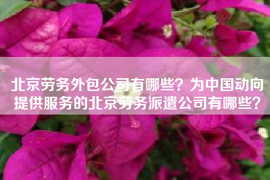 北京劳务外包公司有哪些？为中国动向提供服务的北京劳务派遣公司有哪些？