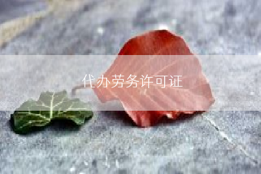 代办劳务许可证