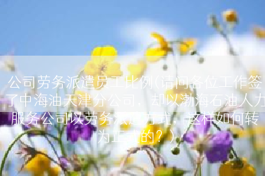 公司劳务派遣员工比例(请问各位工作签了中海油天津分公司，却以渤海石油人力服务公司以劳务派遣方式，这样如何转为正式的？)