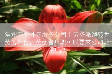 常州劳务外包服务公司（劳务派遣转为劳务外包，劳动者辞职可以要求公司赔偿吗）
