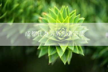 成都代办劳务派遣资质