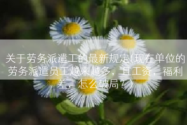 关于劳务派遣工的最新规定(现在单位的劳务派遣员工越来越多，且工资，福利差，怎么破局？)