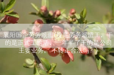 襄阳国企劳务派遣(我是劳务派遣工，干的是正式工的活，一年半了干的是公司主要业务， 不转正合法吗？)