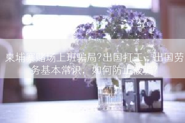 柬埔寨赌场上班骗局?出国打工，出国劳务基本常识，如何防止被骗?