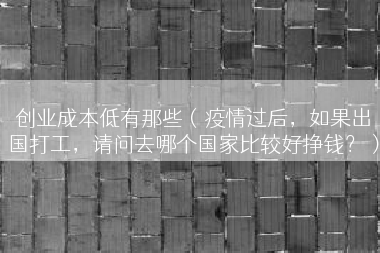 创业成本低有那些（疫情过后，如果出国打工，请问去哪个国家比较好挣钱？）