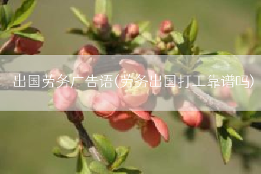 出国劳务广告语(劳务出国打工靠谱吗)