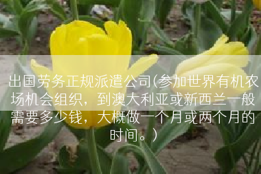 出国劳务正规派遣公司(参加世界有机农场机会组织，到澳大利亚或新西兰一般需要多少钱，大概做一个月或两个月的时间。)