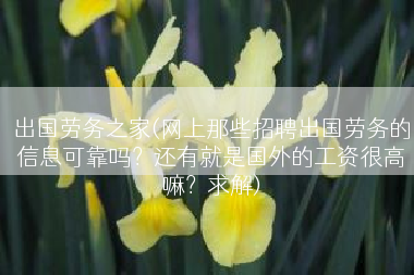 出国劳务之家(网上那些招聘出国劳务的信息可靠吗？还有就是国外的工资很高嘛？求解)