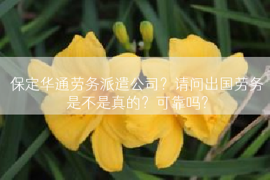 保定华通劳务派遣公司？请问出国劳务是不是真的？可靠吗？