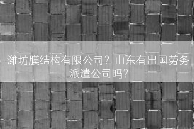 潍坊膜结构有限公司？山东有出国劳务派遣公司吗？