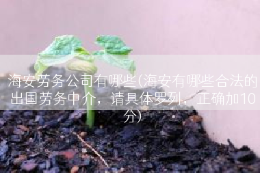 海安劳务公司有哪些(海安有哪些合法的出国劳务中介，请具体罗列，正确加10分)