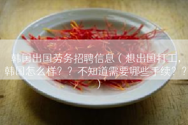 韩国出国劳务招聘信息（想出国打工，韩国怎么样？？不知道需要哪些手续？？）