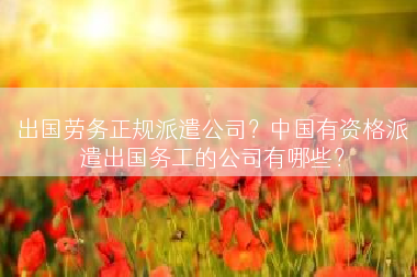 出国劳务正规派遣公司？中国有资格派遣出国务工的公司有哪些？