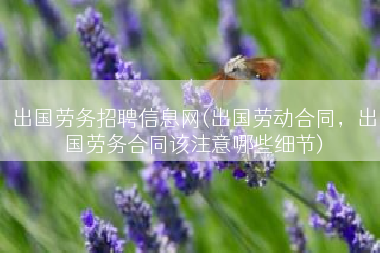 出国劳务招聘信息网(出国劳动合同，出国劳务合同该注意哪些细节)