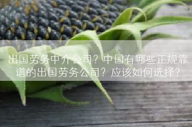出国劳务中介公司？中国有哪些正规靠谱的出国劳务公司？应该如何选择？