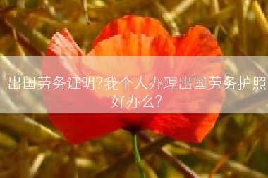 出国劳务证明?我个人办理出国劳务护照好办么?