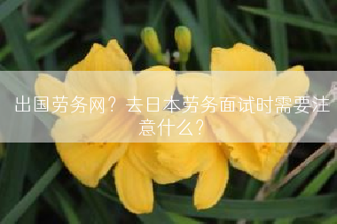 出国劳务网？去日本劳务面试时需要注意什么？