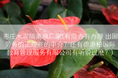 枣庄水泥隔离墩厂家(有没办有办理 出国劳务的正规些的中介？还有德港柏国际教育管理服务有限公司有听说过麽？)