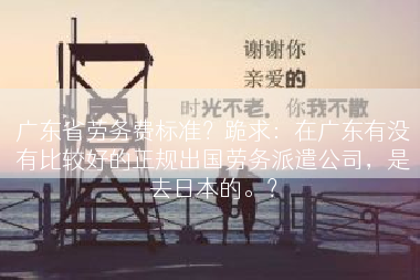 广东省劳务费标准？跪求：在广东有没有比较好的正规出国劳务派遣公司，是去日本的。？