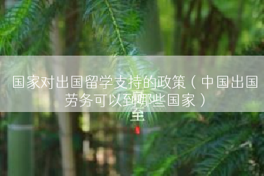 国家对出国留学支持的政策（中国出国劳务可以到哪些国家）