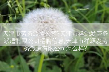 天津市劳务派遣公司?天津市祥源发劳务派遣有限公司招聘信息,天津市祥源发劳务派遣有限公司怎么样?