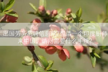 出国劳务招聘信息网?想请一个印度厨师来中国，请问需要什么手续?