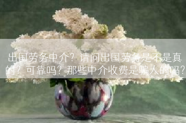 出国劳务中介？请问出国劳务是不是真的？可靠吗？那些中介收费是骗人的吗？
