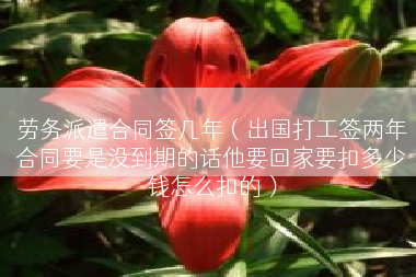 劳务派遣合同签几年（出国打工签两年合同要是没到期的话他要回家要扣多少钱怎么扣的）