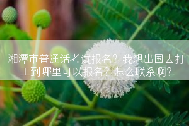 湘潭市普通话考试报名？我想出国去打工到哪里可以报名？怎么联系啊？