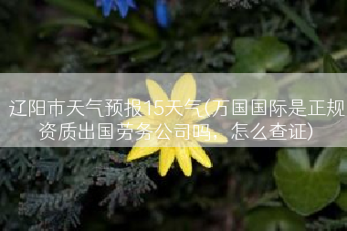 辽阳市天气预报15天气(万国国际是正规资质出国劳务公司吗，怎么查证)
