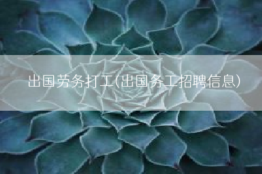 出国劳务打工(出国务工招聘信息)