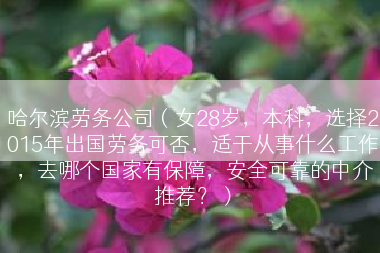 哈尔滨劳务公司（女28岁，本科，选择2015年出国劳务可否，适于从事什么工作，去哪个国家有保障，安全可靠的中介推荐？）