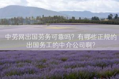 中劳网出国劳务可靠吗？有哪些正规的出国务工的中介公司啊？