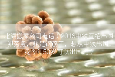 北海搬家公司电话（2016中铁直招出国卯劳务，我是钢筋工，想从中铁出国，我今年50岁可以出国吗）