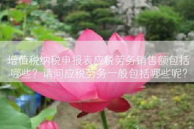 增值税纳税申报表应税劳务销售额包括哪些？请问应税劳务一般包括哪些呢？