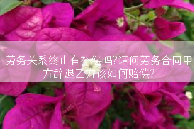 劳务关系终止有补偿吗?请问劳务合同甲方辞退乙方该如何赔偿?