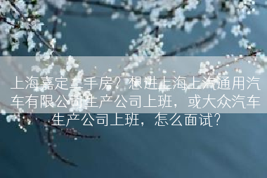 上海嘉定二手房？想进上海上汽通用汽车有限公司生产公司上班，或大众汽车生产公司上班，怎么面试？