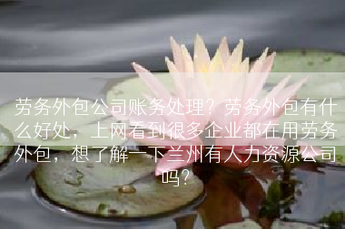 劳务外包公司账务处理？劳务外包有什么好处，上网看到很多企业都在用劳务外包，想了解一下兰州有人力资源公司吗？