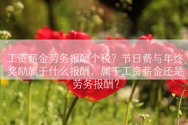工资薪金劳务报酬个税？节日费与年终奖励属于什么报酬，属于工资薪金还是劳务报酬？