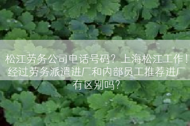 松江劳务公司电话号码？上海松江工作！经过劳务派遣进厂和内部员工推荐进厂有区别吗？