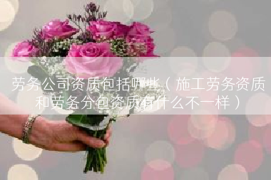 劳务公司资质包括哪些（施工劳务资质和劳务分包资质有什么不一样）