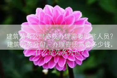 建筑劳务公司资质办理需要哪些人员？建筑劳务分包，办理资质需要多少钱，什么是劳务分包？