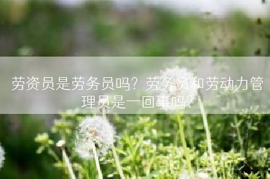 劳资员是劳务员吗？劳务员和劳动力管理员是一回事吗？