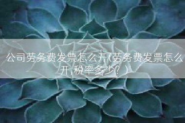 公司劳务费发票怎么开(劳务费发票怎么开,税率多少？)