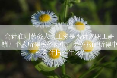 会计准则劳务人员工资是否计入职工薪酬？个人所得税条例中，劳务报酬所得中的会计指的什么？