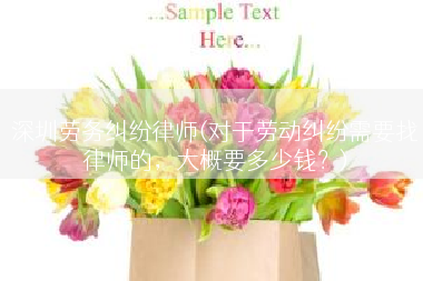 深圳劳务纠纷律师(对于劳动纠纷需要找律师的，大概要多少钱？)