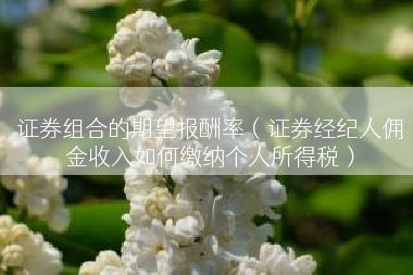 证券组合的期望报酬率（证券经纪人佣金收入如何缴纳个人所得税）