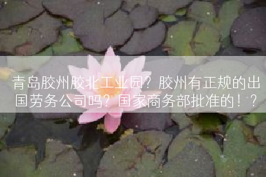 青岛胶州胶北工业园？胶州有正规的出国劳务公司吗？国家商务部批准的！？