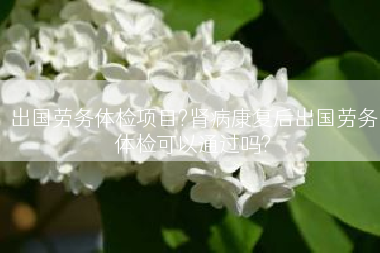 出国劳务体检项目?肾病康复后出国劳务体检可以通过吗?