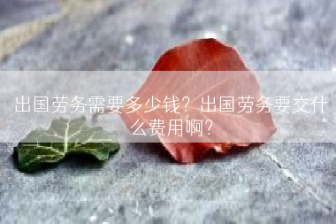 出国劳务需要多少钱？出国劳务要交什么费用啊？